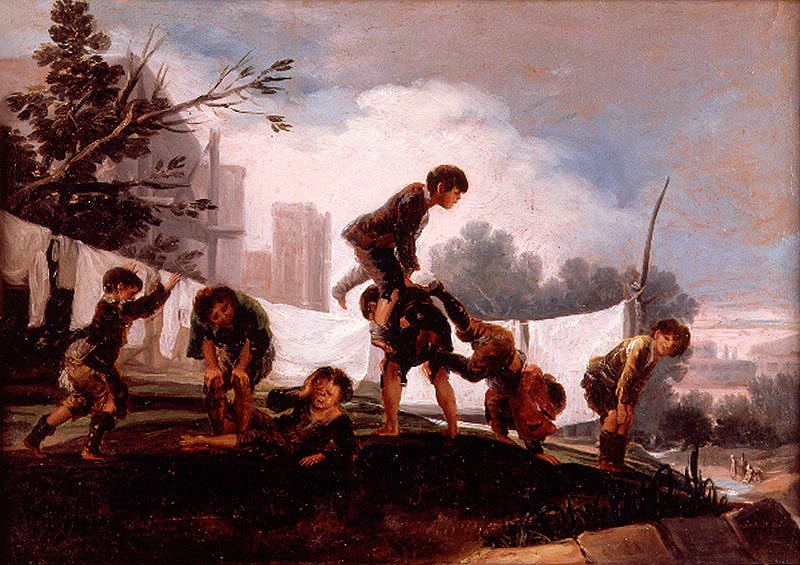 Niños jugando a pídola (Мальчики, играющие в чехарду), c.1780