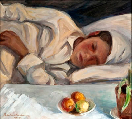 A boy asleep (Проснувшийся мальчик), 1914