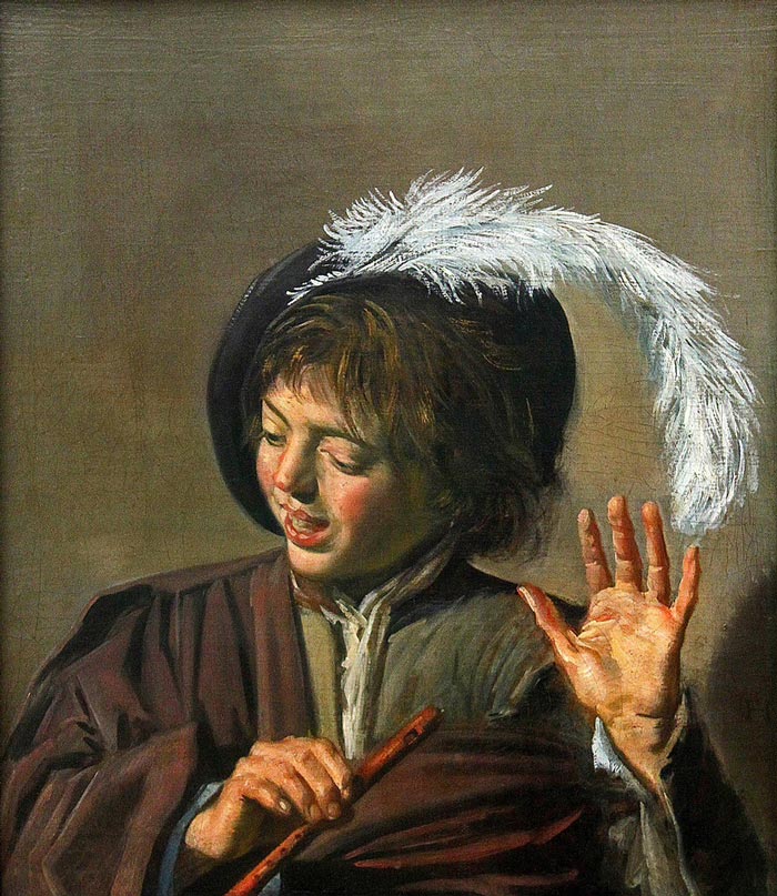 Zingende jongen met een fluit (Поющий мальчик с флейтой), c.1623