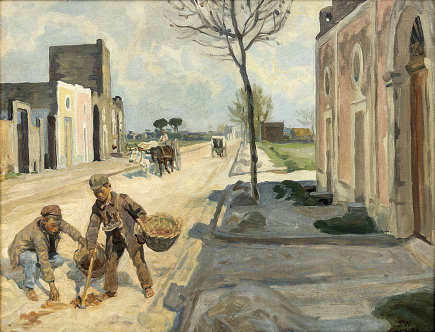 Boys collecting manure on the street of Pompei (Мальчики, собирающие навоз на улицах Помпеи), 1904