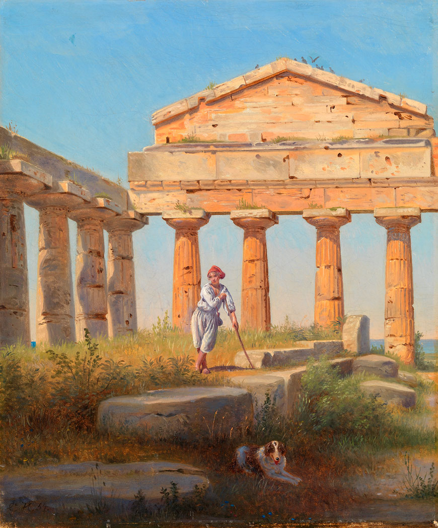 Shepherd boy in the temple, Paestum (Пастушок в храме, Пестум), 1854