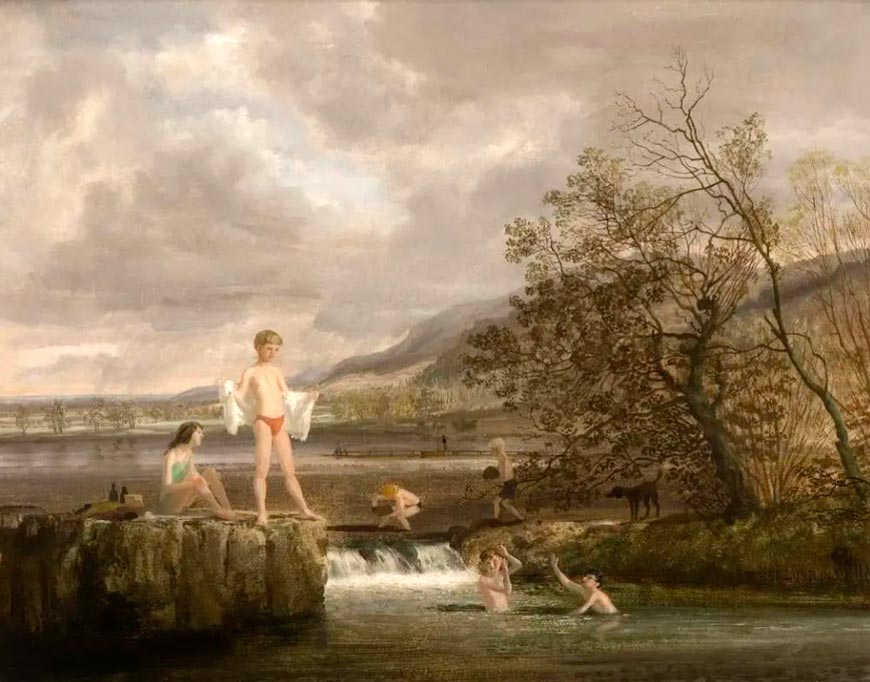 Children Bath[e]ing in a Lake (Дети, купающиеся в озере)