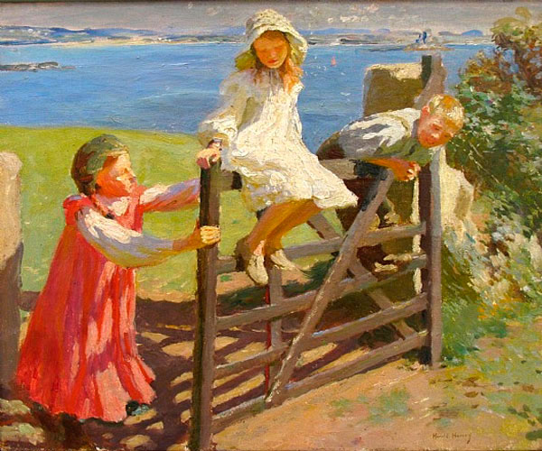 Children Swinging on a Gate (Дети, качающиеся на воротах)