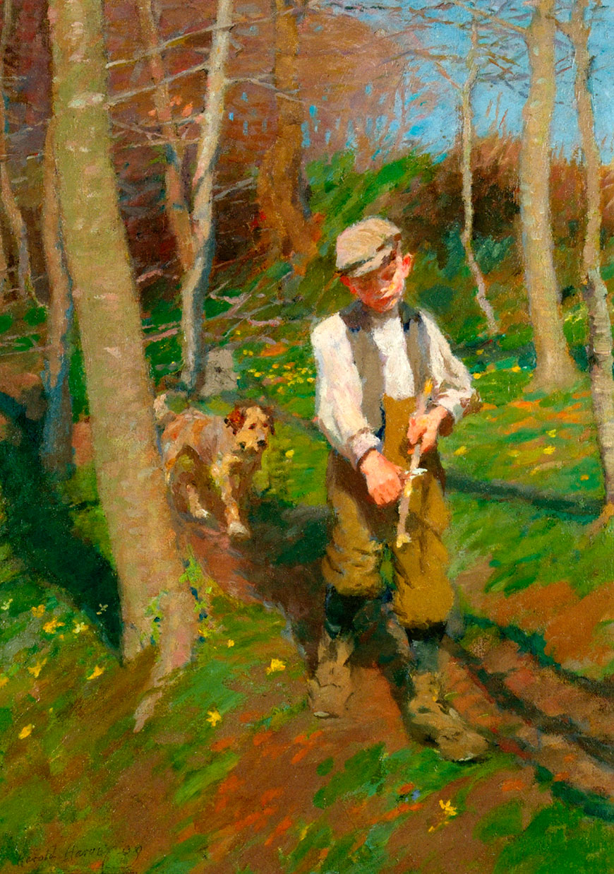 Boy Whittling a Stick (Мальчик, строгающий палку), 1909