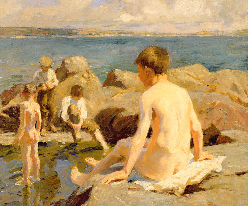 On the rocks near Newlyn or The Bathers (На скалах близ Ньюлина или Купающиеся), 1913