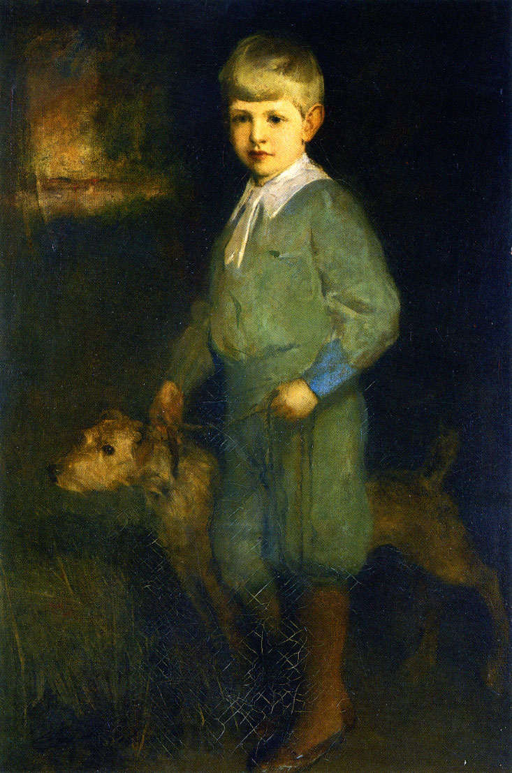 Boy with His Dog (Мальчик со своей собакой), c.1905