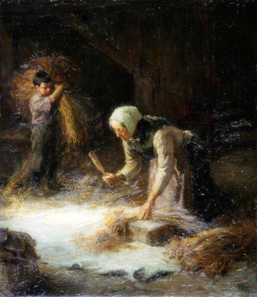 Threshing the gleanings (Молотьба крупы), 1899