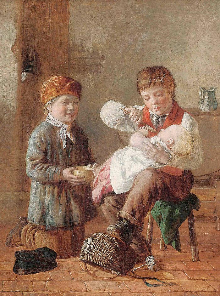 Mother's out (В отсутствие матери), 1870