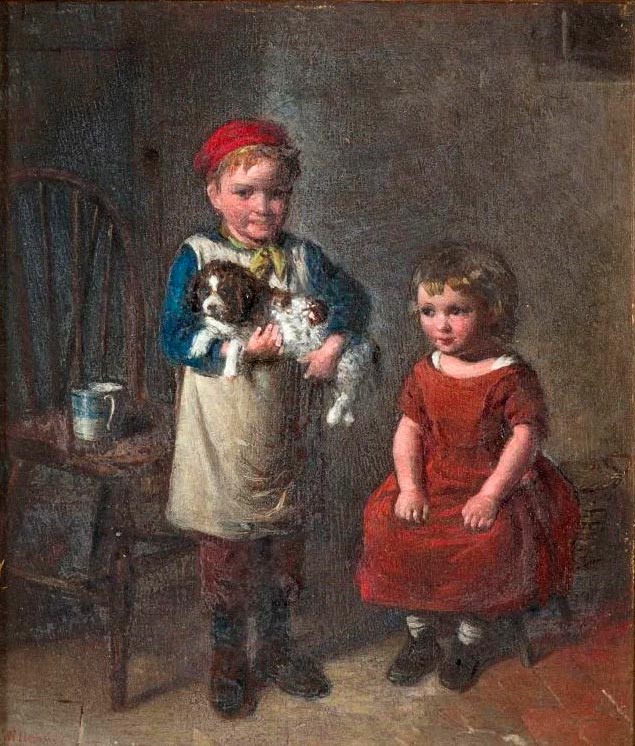 Children with a dog (Дети с собакой)