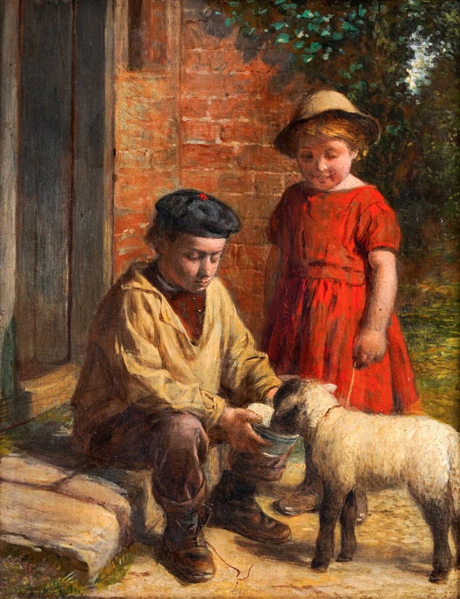 Feeding the lamb (Кормление ягненка)