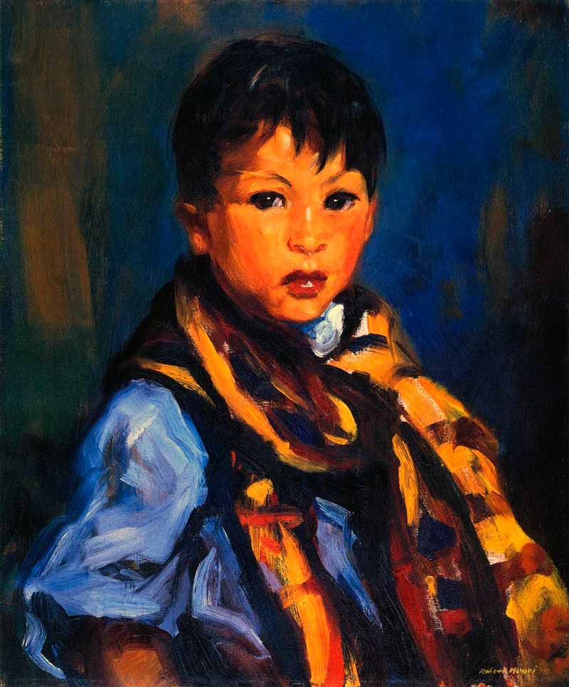 Boy with Plaid Scarf (Мальчик с клетчатым шарфом), 1916