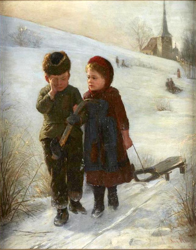 The broken sled (Сломанные санки)