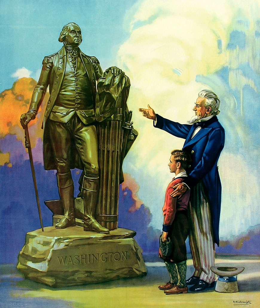 Uncle Sam & George Washington (Дядюшка Сэм и Джордж Вашингтон), c.1932