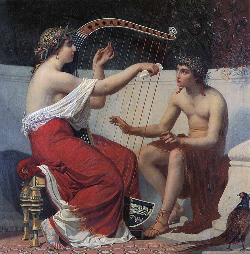 Calliope Teaching Orpheus (Каллиопа учит Орфея), 1865