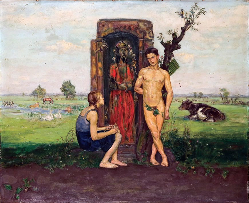 Taking to a Girl (Разговор с девушкой), 1913