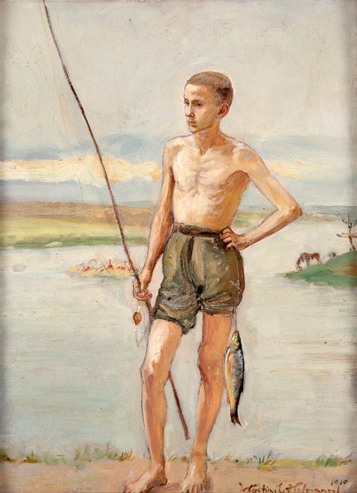 Mały wędkarz nad Wisłą (Маленький рыбак на реке Висла), 1919