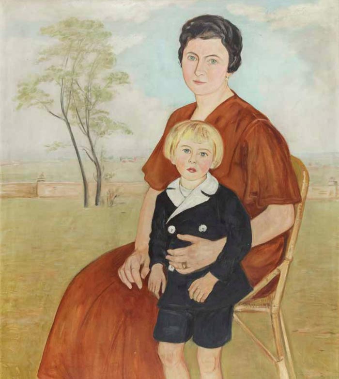 Portret rodzinny–matka i syn (Семейный портрет - мать и сын), 1934