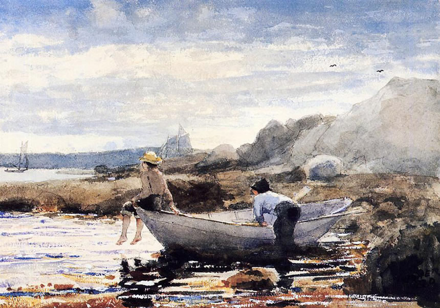 Boys in a Dory (Мальчики в рыбацкой лодке), 1880