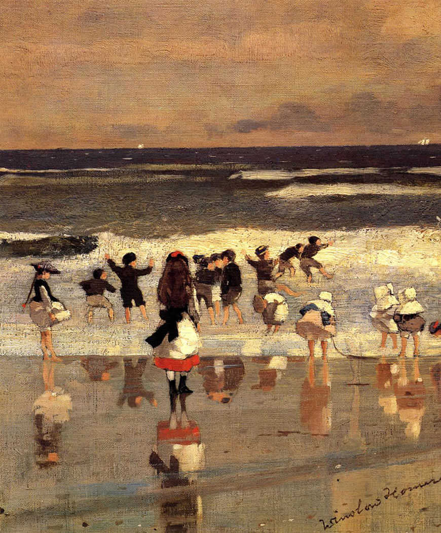 Beach Scene aka Children in the Surf (Пляжная сцена или Дети в прибое), 1869