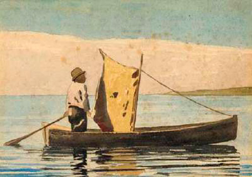 Boy in small boat (Мальчик в маленькой лодке)