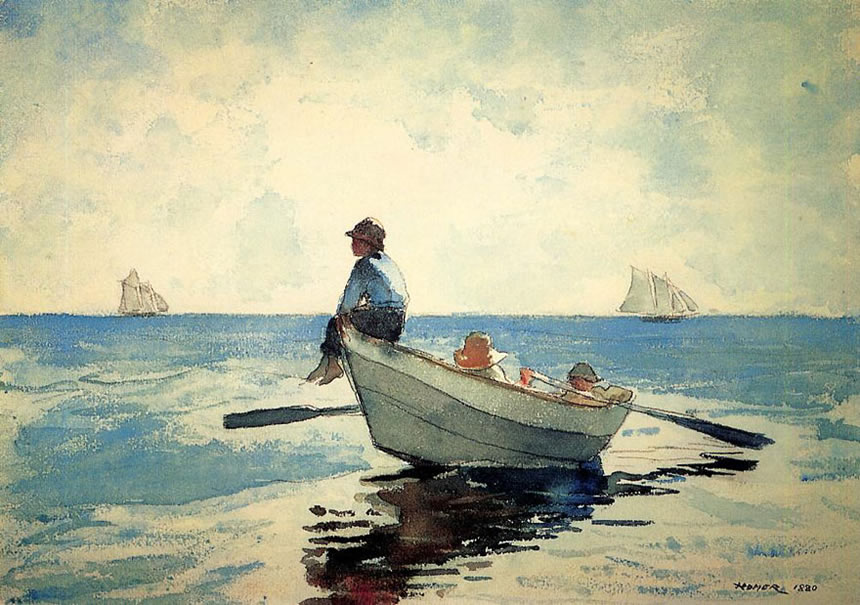 Boys in a Dory (Мальчики в рыбацкой лодке), 1880