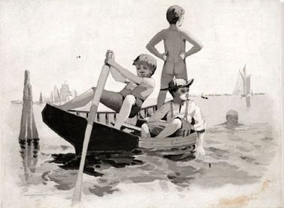 Boys Swimming, Gloucester Harbor (Мальчики, плавающие в гавани Глостера), 1894