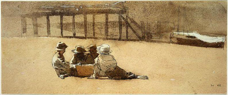 Four Boys on the Beach (Четыре мальчика на берегу), c.1873