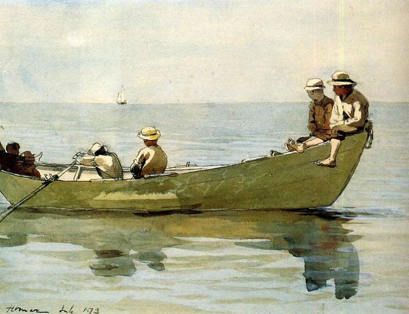 Seven Boys in a Dory (Семь мальчиков в рыбацкой лодке), 1873