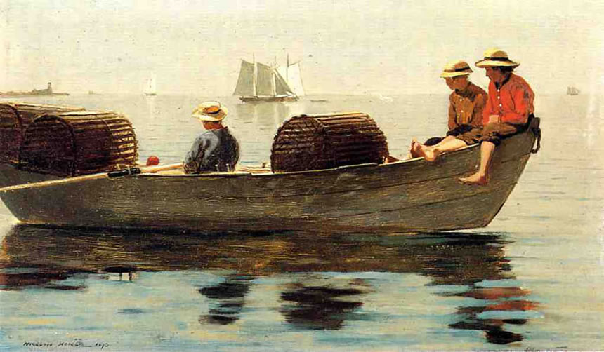 Three Boys in a Dory (Три мальчика в рыбацкой лодке), 1873