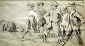 Sketch for Snap the Whip (эскиз к 'Щелчок кнута'), 1872