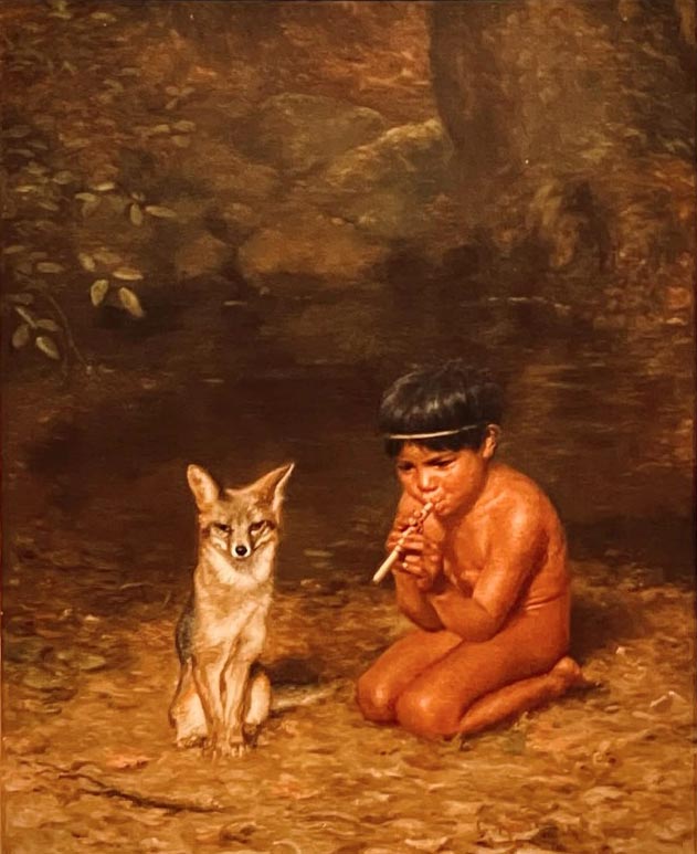 Boy with Fox (Мальчик с лисой), 1922