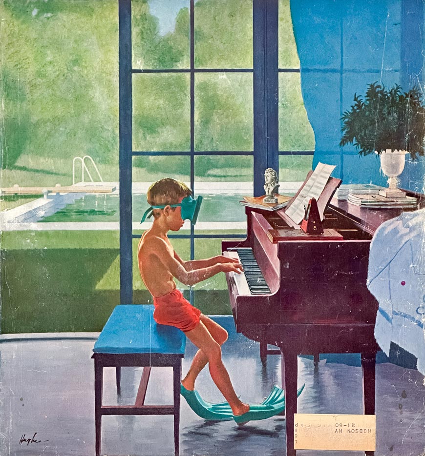 Poolside Piano Practice (Практика игры на фортепиано у бассейна), 1960