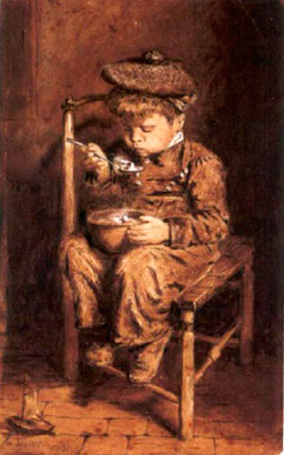 A boy eating stew (Мальчик, поедающий тушёное мясо), 1831