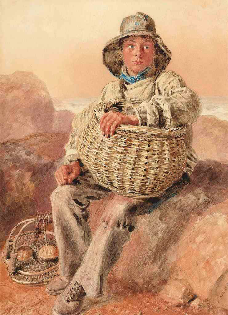 A fisherboy holding a wicker basket (Мальчик-рыбак, держащий плетённую корзину), 1831