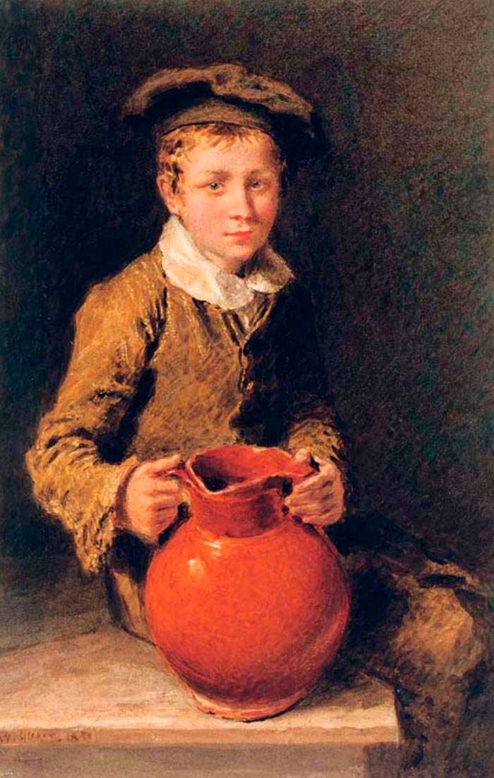 Portrait of one of the Swain brothers holding a pitcher (Портрет одного из братьев Суэйн, держащего кувшин), 1833