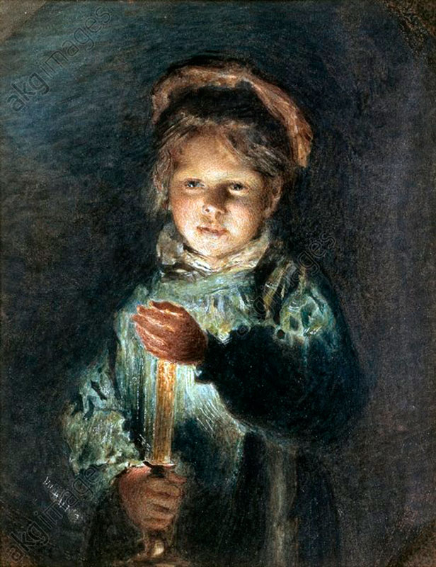 Young Boy Holding a Candle (Мальчик, держащий свечу)