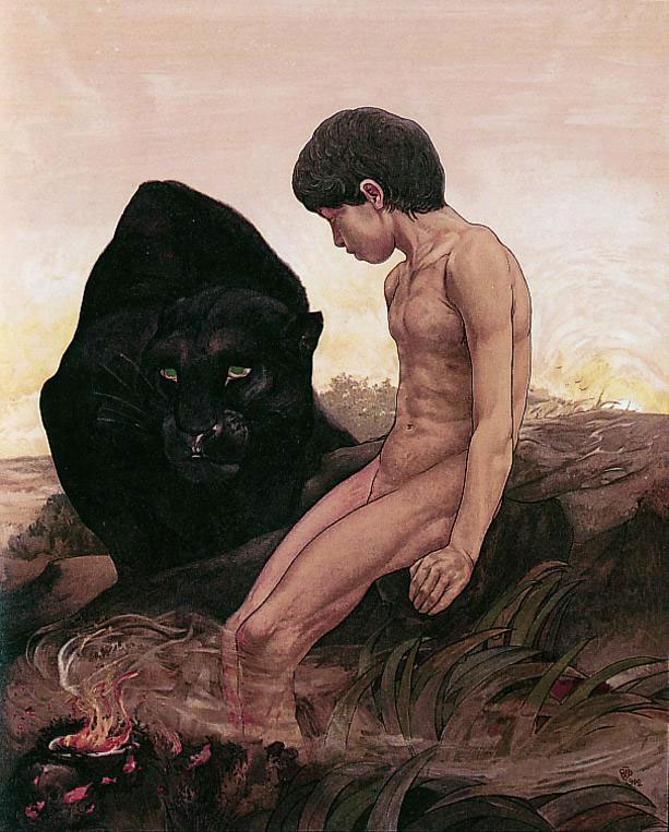 Bagheera and Mowgli (Багира и Маугли)