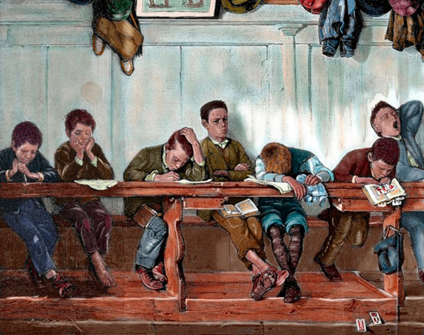 Bench of punished in a school (Скамья наказанных в школе), 1884