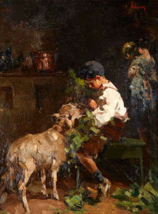 Boy with a lamb (Мальчик с ягнёнком)