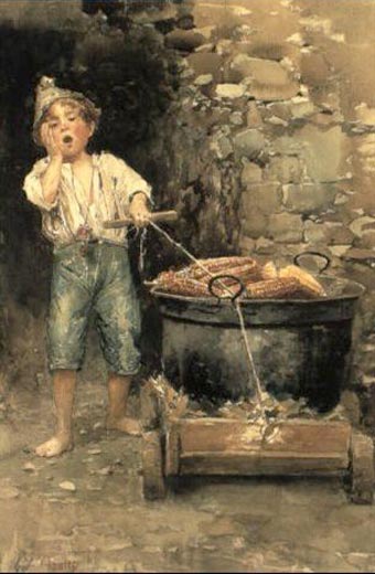 Giovane venditore di mais (Юный продавец кукурузы)