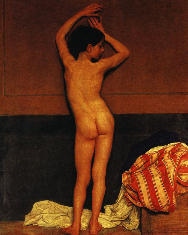 Стоящий обнажённый мальчик, со спины (A Nude Boy Standing), 1830-1840