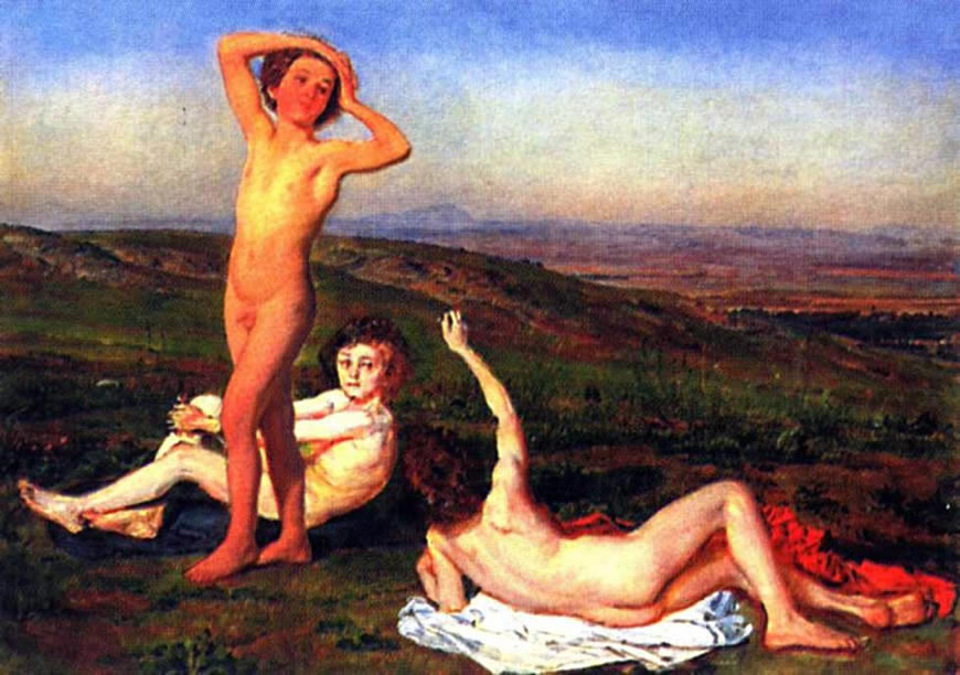 Tpи oбнaжeнныx мaльчикa (Three naked boy), 1848-52