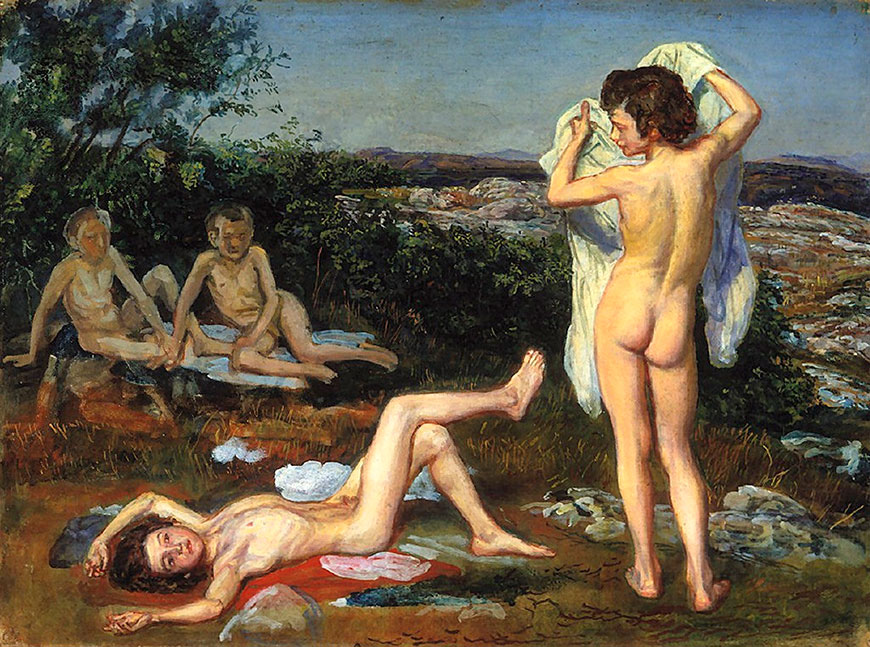 Чeтыpe нaгиx мaльчикa (Four naked boy), 1835г