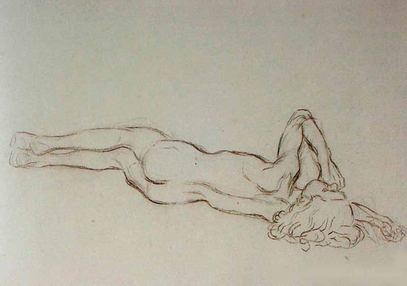 Лежащий обнаженный мальчик (Lying naked boy), 1850-е