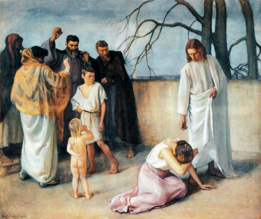 Jeesus ja syntinen nainen (Иисус и грешница), 1908