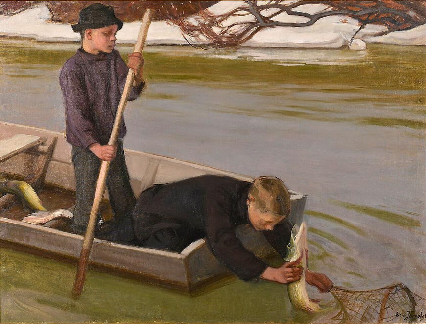 Kalastavia poikia (Рыбачущие мальчики), 1906