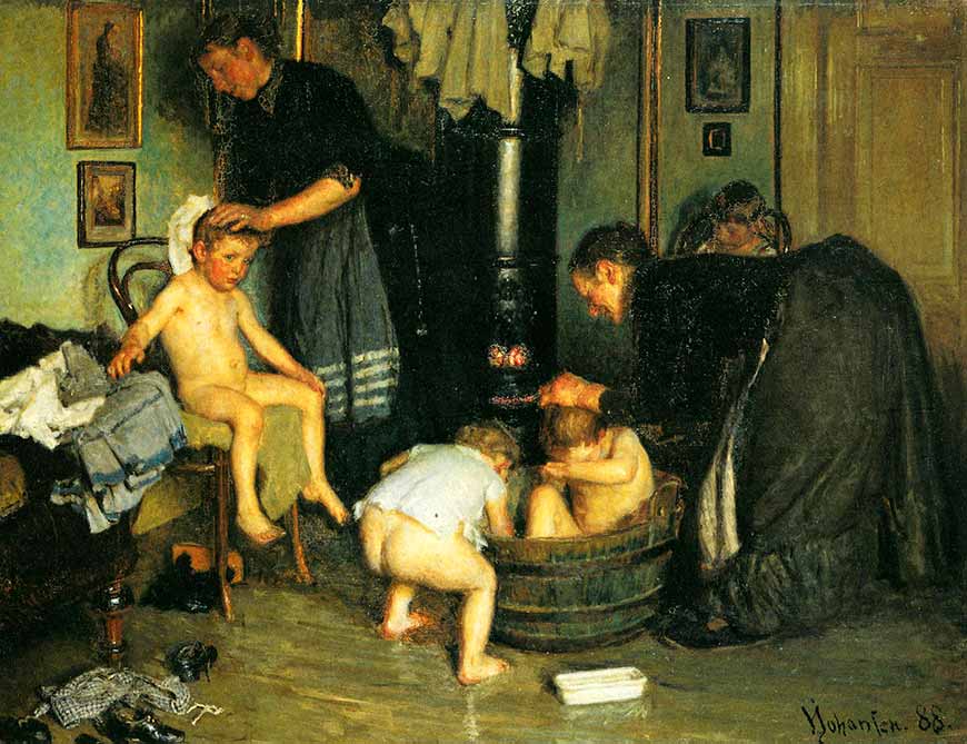 Bornene vaskes (Купание детей), 1888