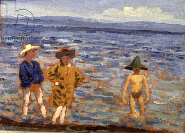 Three Children Paddling, Martigues (Три плещущихся ребёнка, Мартига), 1910