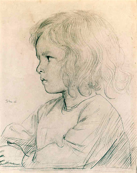 Portrait of David, the artist's son, aged four (Портрет Дэвида, сына художника, в возрасте 4х лет)