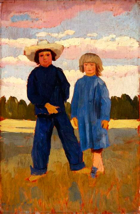 David and Caspar at Alderney (Дэвид и Каспер в Олдерни), 1912